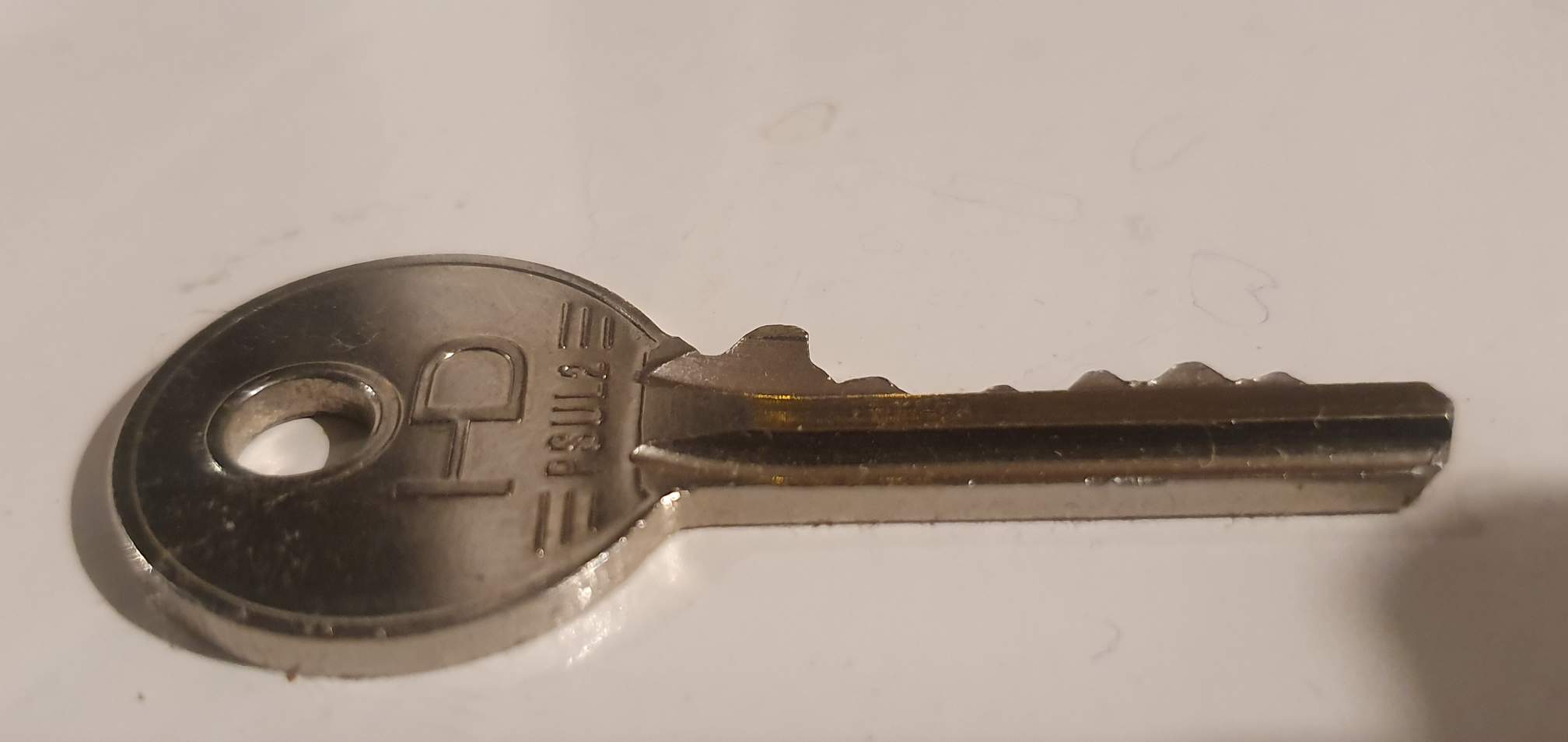 key on plain surface